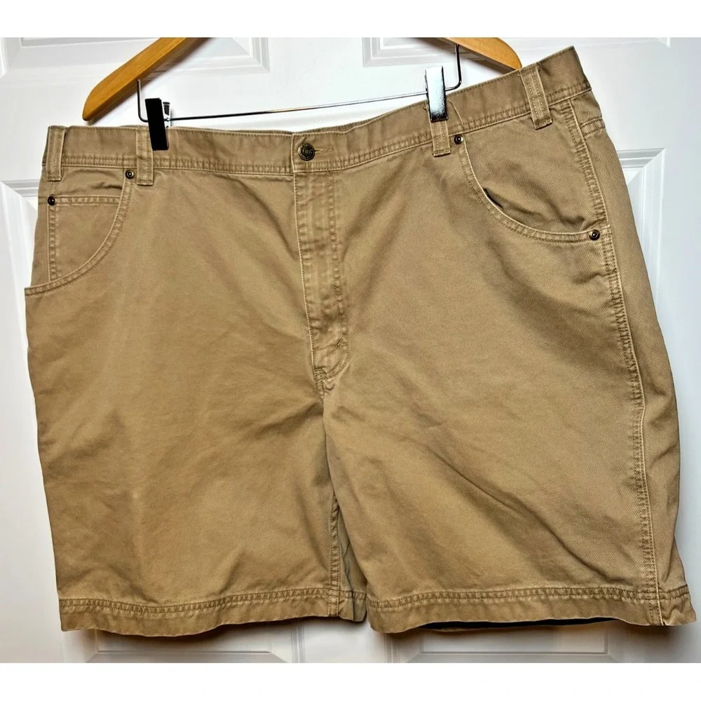Eddie Bauer Cargo Shorts 46 100% Cotton Khaki Style 0744 Hiking Workwear Gorp